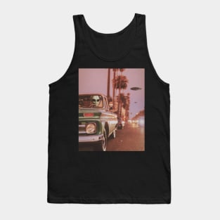 Alien Vintage Car "On The Run" Art by Cult Class Tank Top